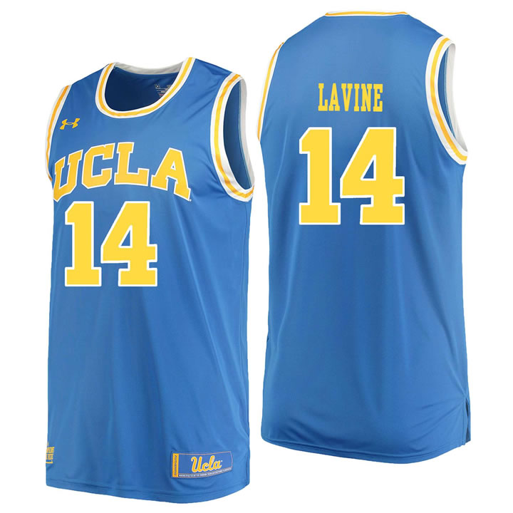 UCLA Bruins 14 Zach Lavine Blue College Basketball Jersey Dzhi